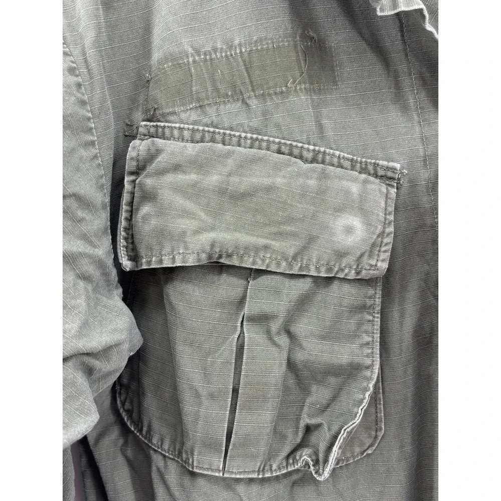 Vietnam Jacket 107 Combat Ripstop Slant Tropical Wind Ripped Mens Small